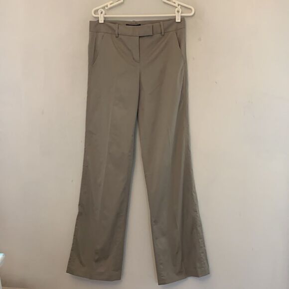 BCBGMAXAZRIA tan slim flare pants The Tuxedo Denise fit Size 6 NWT - Picture 2 of 10